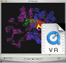 A Quicktime VR movie of the ribosome. Dragging in the horizontal axis rotates the model while dragging in the vertical axis changes which portions of the ribosome are displayed.